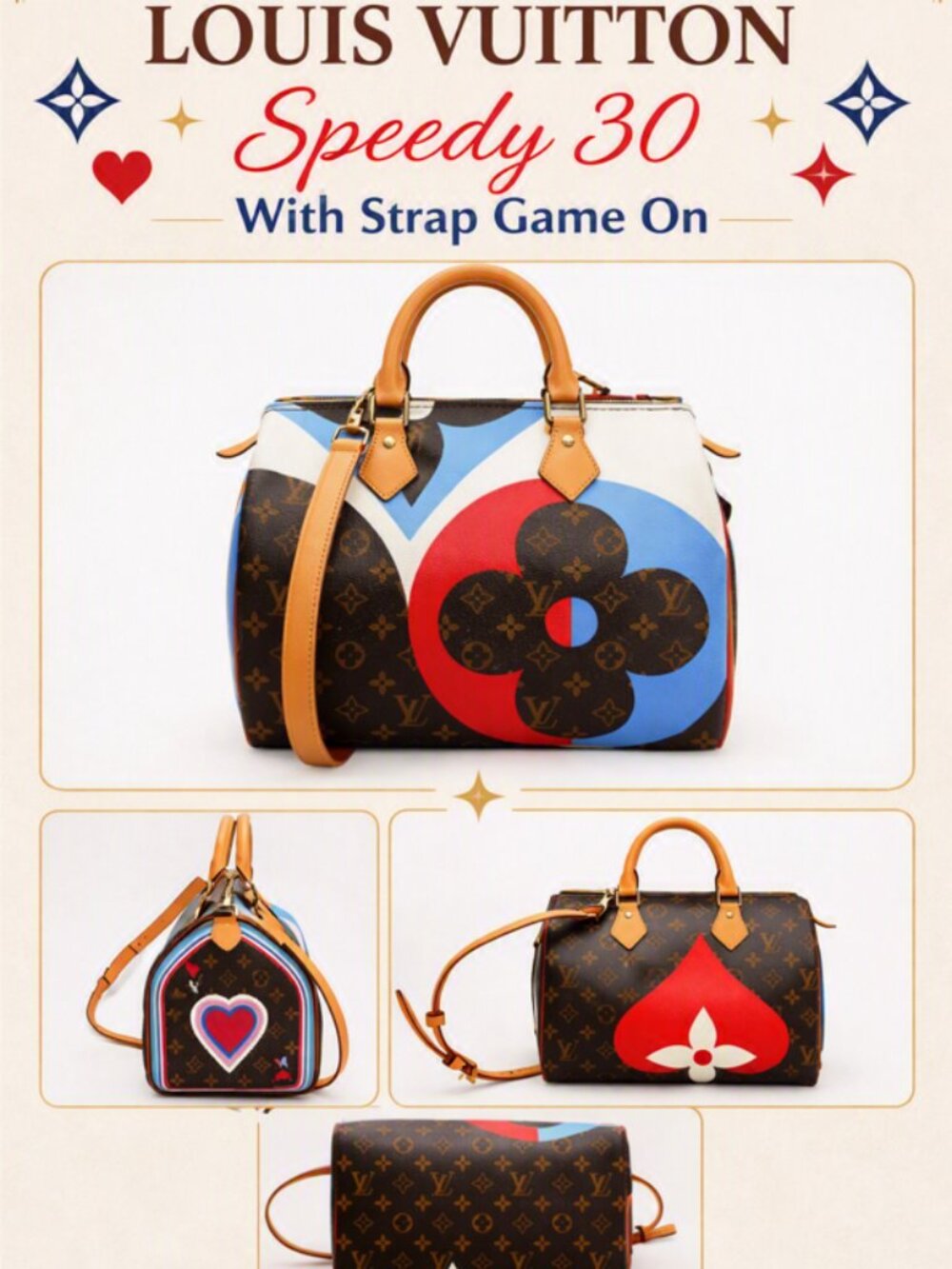 Louis Vuitton Speedy 30 With Strap Game On